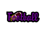 FBTTLSTK - FOOTBALL TITLE STICKER<BR>CUSTOMIZE WITH YOUR<BR>TEAM COLORS