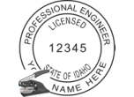 IDENG-E - IDAHO ENGINEER SEAL<BR>EMBOSSER SEAL 
 1 9/16" ROUND