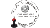 LAENG-H - LOUISIANA ENGINEER SEAL<BR>HANDLE STYLE STAMP 