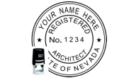 NVARC-SI - NEVADA ARCHITECTURAL SEAL<BR>SELF INKING STYLE STAMP