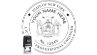 NYENG-SI - NEW YORK ENGINEER SEAL <BR> SELF INKING STAMP <BR> 1 3/4" ROUND