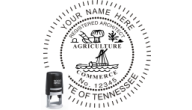 TNARCH-SI - TENNESSEE ARCHITECTURAL SEAL <BR> SELF INKING STAMP <BR> 2" ROUND
