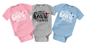 Little Heart Breaker 100% Cotton Bodysuit
Available in 3 colors and 4 sizes.
