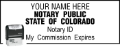 COLORADO NOTARY<BR>SELF INKING STYLE STAMP 
