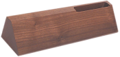 DS20<BR>WALNUT DESK WEDGE<BR>WITH BUSINESS CARD HOLDER<BR>USE WITH 2" X 10" NAMEPLATE