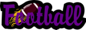 FOOTBALL TITLE STICKER<BR>CUSTOMIZE WITH YOUR<BR>TEAM COLORS