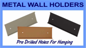 JRS95-10<BR>1 1/2" x 10" WALL HOLDER<BR>USE WITH 1 1/2" X 10" NAMEPLATE<BR>AVAILABLE IN BLACK - GOLD - SILVER