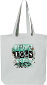 All These Eggs Are Mine YES?  100% Cotton Easter Basket Tote.  Made in the USA