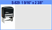 Self Inking Stamp with 1 9/16" x 2 1/2" Custom Plate