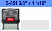 Quality Self Inking Stamp with 3/8" x 1" custom design plate.