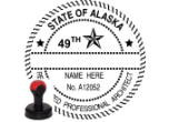 AKARCH-H - ALASKA ARCHITECTURAL SEAL <BR> HANDLE STYLE STAMP 