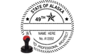 AKARCH-H - ALASKA ARCHITECTURAL SEAL <BR> HANDLE STYLE STAMP 