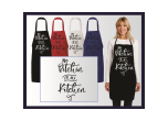 APRON 7.5 OX   55/45 COTTON/POLY  AVAILABLE IN RED BLACK BLUE WHITE
FOOD AND BEVERAGE BAR B QUE 
LONG IMPRINT VINYL