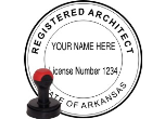 ARARC-H - ARKANSAS ARCHITECTURAL SEAL<BR>HANDLE STYLE STAMP<BR>1 1/2" ROUND