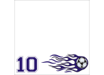B1I18P12W27 - FLAMING SOCCER<BR>12" x 12" PAPER<BR>CUSTOMIZE YOUR COLOR &<BR>NUMBER