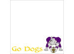 B1M38W3 - BULLGOG BORDER<BR>12" x 12" PAPER<BR>CUSTOMIZE YOUR COLOR &<BR>TEXT