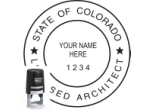 COARCH-SI - COLORADO ARCHITECTURAL SEAL<BR>SELF INKING STAMP <BR> 2" ROUND
