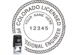 COENG-SI - COLORADO ENGINEER SEAL<BR>SELF INKING STAMP <BR> 1 5/8" ROUND