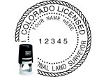 COLDSVR-SI - COLORADO LAND SURVEYOUR SEAL<BR>SELF INKING STYLE STAMP 