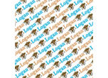 D1I10W8 - 12"x12" CUSTOM SCRAPBOOK PAPER<BR>DIAGNAL MONKEY IMAGE<BR>WITH CUSTOM COLOR & TEXT