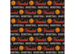 D2I2L18W34 - BASKETBALL<BR>12" x 12" PAPER<BR>CUSTOMIZE WITH YOUR TEXT & COLORS