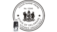 DEARCH-SI - DELAWARE ARCHITECTURAL SEAL<BR>SELF INKING STAMP <BR> 1 15/16" ROUND