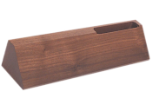 DS20 - DS20<BR>WALNUT DESK WEDGE<BR>WITH BUSINESS CARD HOLDER<BR>USE WITH 2" X 10" NAMEPLATE