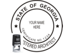GAARCH-SI - GEORGIA ARCHITECTURAL SEAL<BR>SELF INKING STAMP <BR> 1 3/4" ROUND