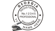 GAENG-E - GEORGIA ENGINEER SEAL<BR>EMBOSSER SEAL <BR> 1 1/2" ROUND