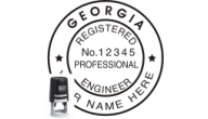 GAENG-SI - GEORGIA ENGINEER SEAL<BR>SELF INKING STAMP <BR> 1 1/2" ROUND