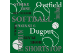 I19P11W2 - CUSTOM SOFTBALL PAPER<BR>CHOOSE YOUR BACKGROUND COLOR