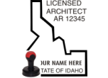 IDARCH-H - IDAHO ARCHITECTURAL SEAL<BR>HANDLE STYLE STAMP <BR> 2" X 1 3/8"