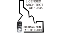 IDARCH-SI - IDAHO ARCHITECTURAL SEAL<BR>SELF INKING STAMP <BR> 2" X 1 3/8"