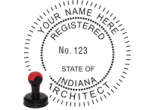 INARCH-H - INDIANA ARCHITECTURAL SEAL<BR>HANDLE STYLE STAMP 