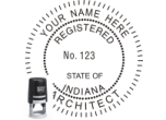 INARCH-SI - INDIANA ARCHITECTURAL SEAL<BR>SELF INKING STAMP 