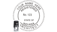 INARCH-SI - INDIANA ARCHITECTURAL SEAL<BR>SELF INKING STAMP 