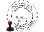 INENG-H - INDIANA ENGINEER SEAL<BR>HANDLE STYLE STAMP 