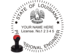 LAENG-H - LOUISIANA ENGINEER SEAL<BR>HANDLE STYLE STAMP 