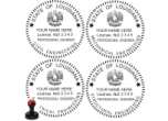 LAENG-H-D - LOUISIANA ENGINEER SEAL WITH DISCIPLINE <BR> HANDLE STYLE STAMP