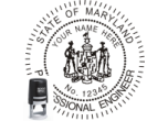 MDENG-SI - MARYLAND ENGINEER SEAL<BR>SELF INKING STAMP 