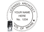 MEARCH-SI - MAINE ARCHITECTURAL SEAL<BR>SELF INKING STAMP <BR> 1 3/4" ROUND