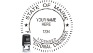 MEENG-SI - MAINE ENGINEER SEAL<BR>SELF INKING STAMP <BR> 1 3/4" ROUND