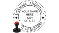 MTARCH-H - MONTANA ARCHITECTURAL SEAL <BR> HANDLE STYLE STAMP 