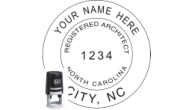 NCARCH-SI - NORTH CAROLINA ARCHITECTURAL SEAL <BR> SELF INKING STAMP <BR> 1 3/4" ROUND