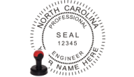 NCENG-H - NORTH CAROLINA ENGINEER SEAL <BR> HANDLE STYLE STAMP 