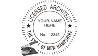 NHARCH-E - NEW HAMPSHIRE ARCHITECTURAL  SEAL <BR> EMBOSSER SEAL 
 1 9/16" ROUND
