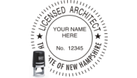 NHARCH-SI - NEW HAMPSHIRE ARCHITECTURAL SEAL <BR> SELF INKING STAMP <BR> 1 9/16" ROUND