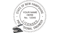 NHENG-E - NEW HAMPSHIRE ENGINEER SEAL <BR> EMBOSSER SEAL <BR> 1 9/16" ROUND