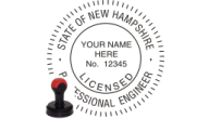 NHENG-H - NEW HAMPSHIRE ENGINEER SEAL <BR> HANDLE STYLE STAMP 
 1 9/16" ROUND
