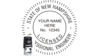 NHENG-SI - NEW HAMPSHIRE ENGINEER SEAL <BR> SELF INKING STAMP <BR> 1 9/16" ROUND